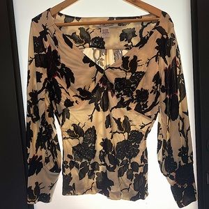DIANE VON FURSTENBERG
Floral Print V-Neck Blouse